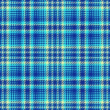 Tartan ekose vektörü mavi ve gök mavisi renklerinde dikişsiz olan doku desenlerinin arkaplan kumaşı kontrolü.