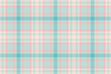Aydınlık ve gök mavisi renklerinde tekstil tartan ekoseli pürüzsüz arkaplan deseninin kumaş vektör dokusu.