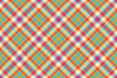 Parlak ve cyan renklerinde arkaplan dikişsiz kumaşlı desen vektör tartanının ekose dokusunu kontrol et.