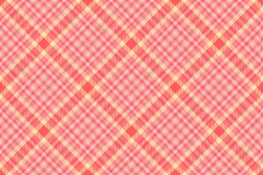 Ekose desenli kırmızı ve açık renkli kumaş vektörü ile tartan arkaplan dokusunun tekstil kontrolleri.