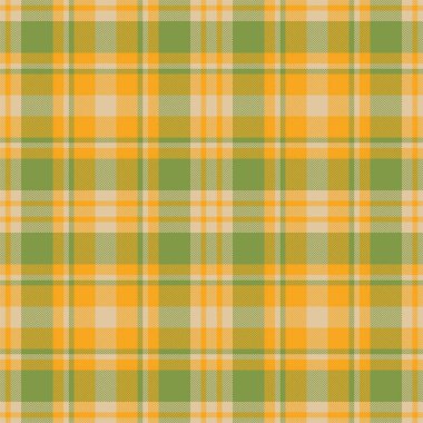 Ekose desenli sarı desenli. Kumaş dokusunu kontrol et. Vektör tekstil baskı tasarımı.