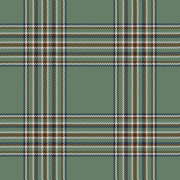 Fabric Seamless Plaid Textile Background Check Vector Tartan Texture Pattern — Stock Vector