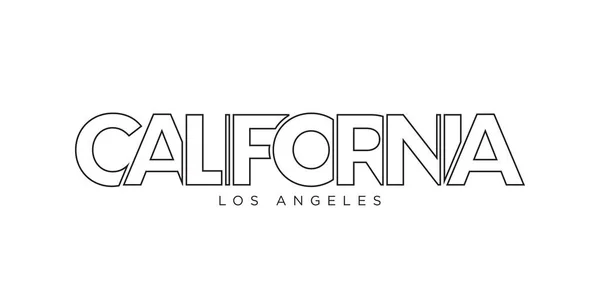 California Usa Typography Slogan Design America Logo Graphic City Lettering — Stockový vektor