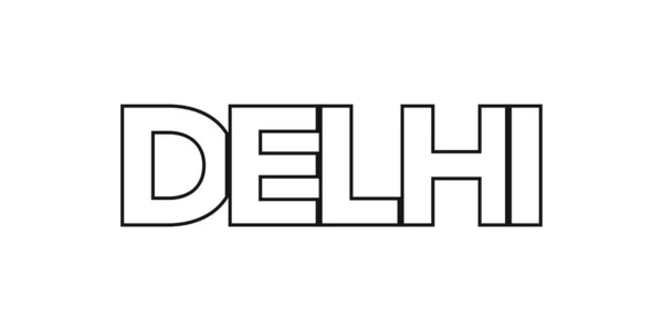 Deli Emblema Índia Para Impressão Web Design Apresenta Estilo Geométrico — Vetor de Stock