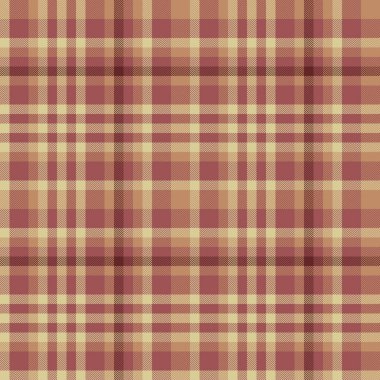 Kırmızı ve sarı renklerde desensiz kumaşla arka plan tekstil dokusunu ekoseli tartan kontrolü.