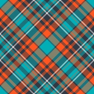 Kalıplı arkaplan tartanını kumaş dokusu ile koyu ve cyan renklerinde tekstil vektörü ile işaretle.