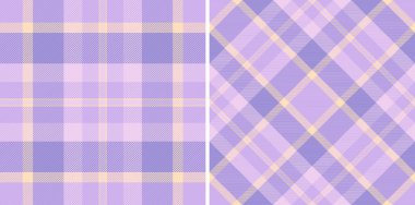 Tartan dokusunun kumaş deseni ekoseli kontrol arkaplan vektörüyle günbatımı renklerinde ayarlanmış pürüzsüz.