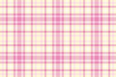 Ekose vektör desenli kumaş dokusu tartan arka plan tekstil limon şifonu ve pembe renklerde dikişsiz.