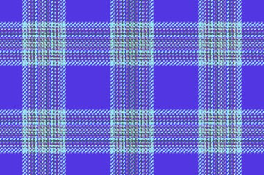 Ekose desenli, çivit ve cyan renklerinde vektörsüz ekose desenli arkaplan dokusunu tartan kumaş kontrolü.