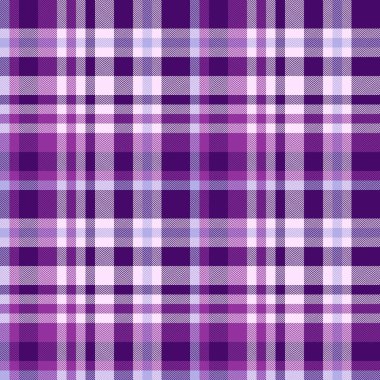 Aydınlık ve menekşe renklerinde tartan arkaplan kumaşı ekoseli kusursuz doku vektörünün tekstil denetimi.