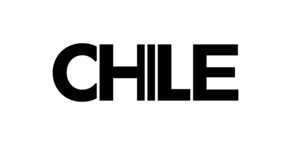Znak Chile Pro Tisk Web Design Nabízí Geometrický Styl Vektorovou — Stockový vektor