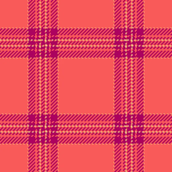 Fabric Seamless Vector Background Plaid Check Texture Tartan Textile Pattern — Stock Vector