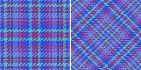 Background Tartan Texture Vector Textile Pattern Fabric Seamless Plaid Check — Stock Vector