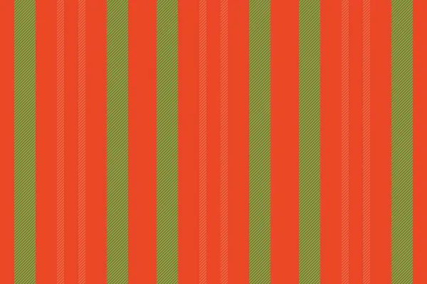 赤と緑の色でバックグラウンドテキスタイル垂直シームレスな布のテクスチャベクターのラインストライプパターン — ストックベクタ
