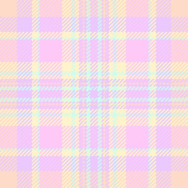 Açık renkli tekstil kumaş tartan arkaplanlı desensiz kumaş denetimi ekoseli vektör deseni.