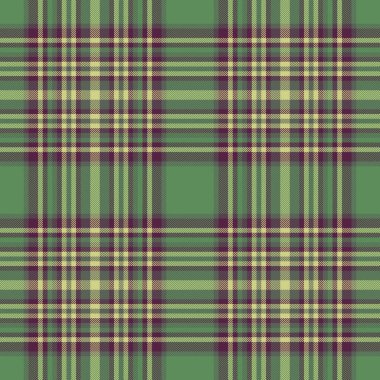 Arkaplan kumaşının kusursuz dokusu yeşil ve pembe renklerde ekoseli kumaş kontrol vektörü.