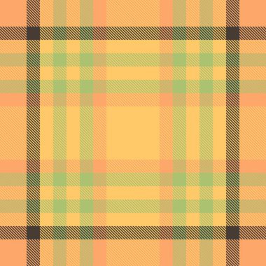 Kehribar ve turuncu renklerde ekoseli kumaş dokusunun arkaplan tartan deseni.