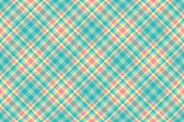 Aydınlık ve gök mavisi renklerinde vektör ekoseli arkaplan desenli kusursuz tekstil tartanın kumaş dokusu kontrolü.