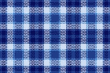 Mavi ve açık renkli ekose desenli tartan arkaplanı olan tekstil vektör dokusunun kumaş denetimi.