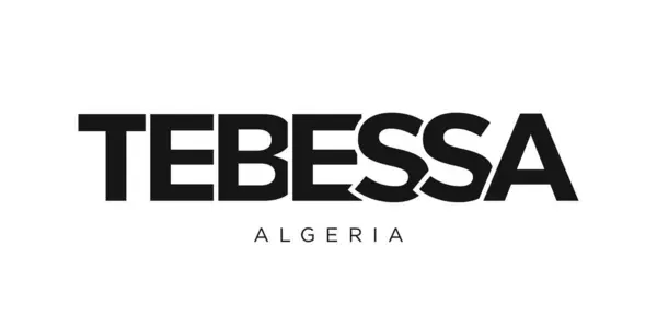 Tebessa Στο Έμβλημα Της Αλγερίας Για Εκτύπωση Και Web Χαρακτηριστικά — Διανυσματικό Αρχείο