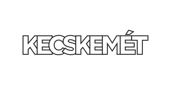 Kecskemet Ungern Emblem För Tryck Och Webb Design Har Geometrisk — Stock vektor