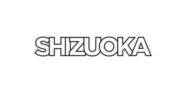 Shizuoka Emblema Japão Para Impressão Web Design Apresenta Estilo Geométrico — Vetor de Stock