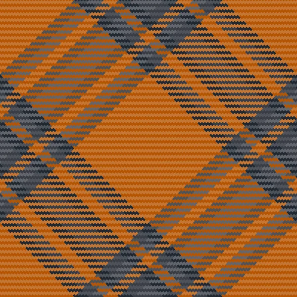 オレンジ色とパステル色の平らな質の背景生地を持つタータンの継ぎ目が無い織物のベクトルパターンチェック — ストックベクタ
