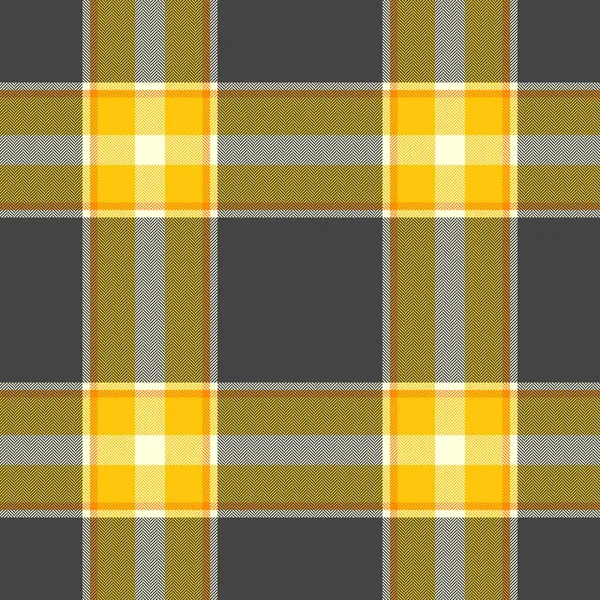 Vector Fabric Plaid Texture Tartan Textile Background Check Pattern Seamless — Stock Vector