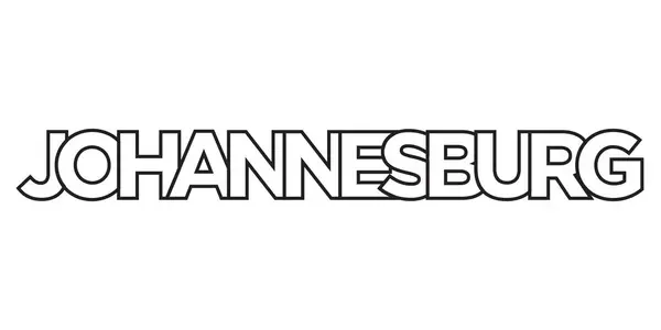 Johannesburg Afrique Sud Emblème Pour Impression Web Design Dispose Style — Image vectorielle