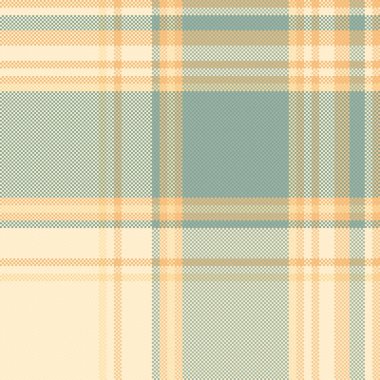 Pastel ve papaya kırbaç renklerinde tekstil özgeçmiş kontrollü kumaş tartan ekosenin vektörsüz deseni.