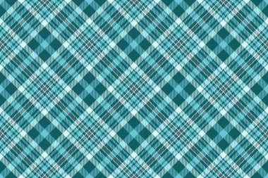 Kumaş tartan vektörünün tekstil arkaplanını ekosesiz desen dokusu ile siyan ve açık renkli olarak kontrol et.