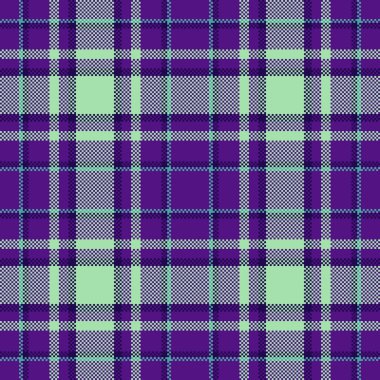 Mor ve açık renkli tartan desenli tekstil desenli vektör kontrolünün ekose arka plan kumaşı.