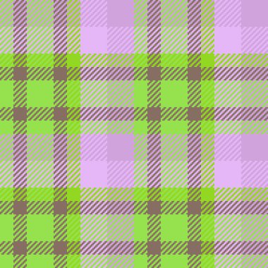 Ekose kumaş vektörü açık ve yeşil renklerde olan desen dokusunu tekstil denetimi.