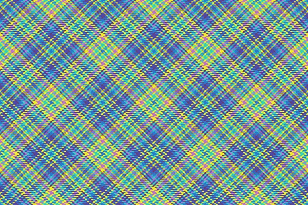 Pattern Check Tartan Plaid Fabric Seamless Vector Textile Texture Background — Stock Vector