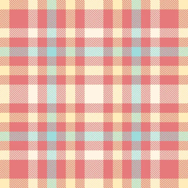 Tartan Seamless Pattern Texture Check Textile Vector Plaid Background Fabric — Stock Vector