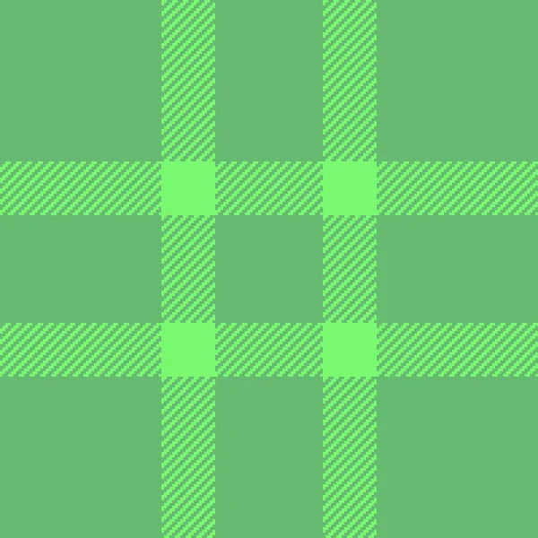 ファブリックタータンチェックのベクトルパターン グリーンカラーでシームレスな織物テクスチャ背景 — ストックベクタ