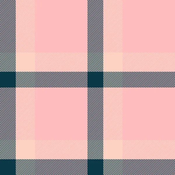 Textile Plaid Check Texture Fabric Seamless Tartan Vector Pattern Background — Stock Vector
