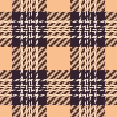 Koyu ve turuncu renklerde vektör kumaş dokusuyla arka plan tartsız tekstil denetimi.