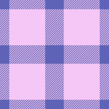 Şablonsuz arka plan vektörü mavi ve açık renklerde işaretlenmiş kumaş ekoseli tartanın tekstil dokusu.