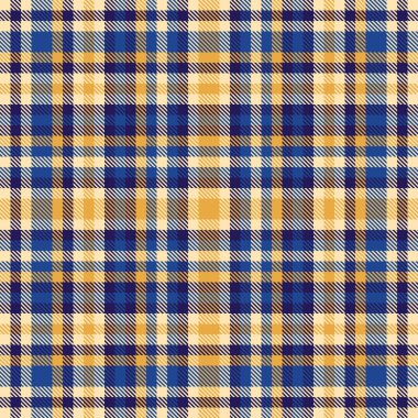 Mokasen ve çivit renklerinde arka plan ekose vektör kontrollü pürüzsüz dokunun tartan tekstil deseni.