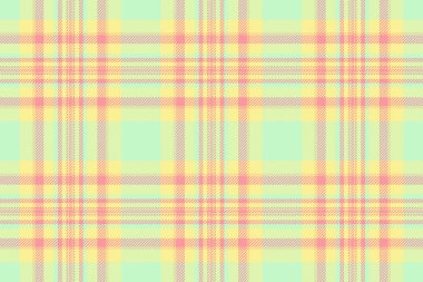 Ekose arkaplan desenli tartan kumaş, sarı ve açık renkli doku tekstil vektör denetimi.