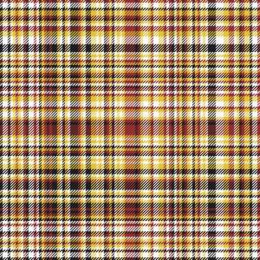 Örneksel kumaşın ekose dokusunu beyaz ve sarı renklerde arkaplansız tartan vektörü ile kontrol et.