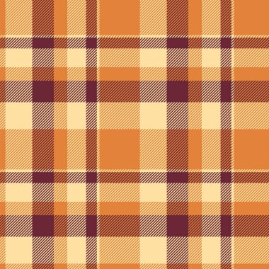 Turuncu ve kehribar renkli dikdörtgen kumaşlı ekose kumaşın arkaplan kontrol deseni.