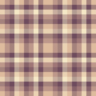 Açık ve pembe renklerde ekose desenli ekose desenli kumaş ile vektör tekstil arkaplanının kumaş denetimi.