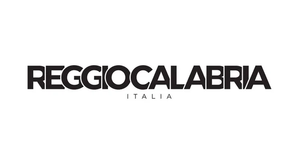 Reggio Calabria Italia Emblem Für Print Und Web Design Mit — Stockvektor