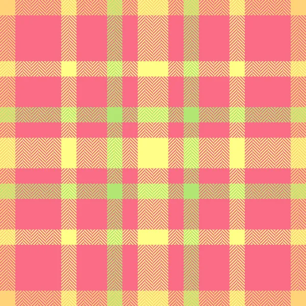 Vector Background Seamless Fabric Plaid Textile Pattern Tartan Texture Check — Stock Vector