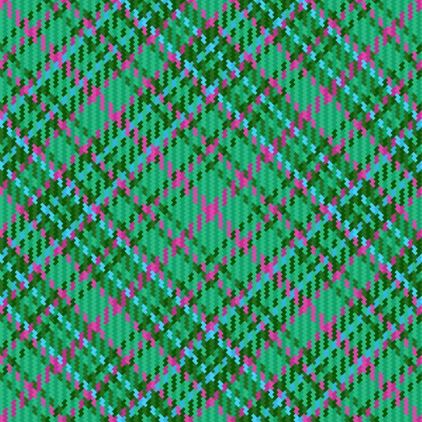 Textile Plaid Check Background Seamless Vector Texture Pattern Fabric Tartan — Stock Vector