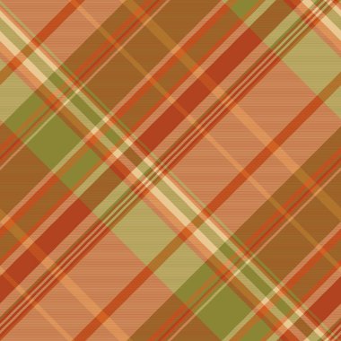 Desensiz vektörün ekose tekstil arka planı. Doku tartan kontrol kumaşı turuncu ve kehribar rengi..