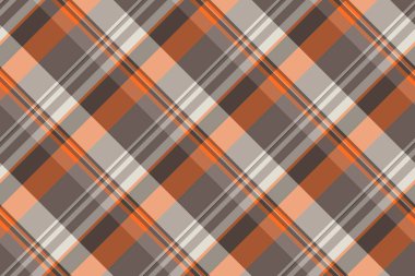 Pastel ve turuncu renklerde kumaş renkli ekoseli vektör arkaplan deseni..
