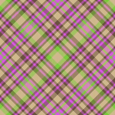 Kehribar ve turuncu renklerde vektörsüz arka plan tekstili olan ekoseli tartanın doku dokusu.